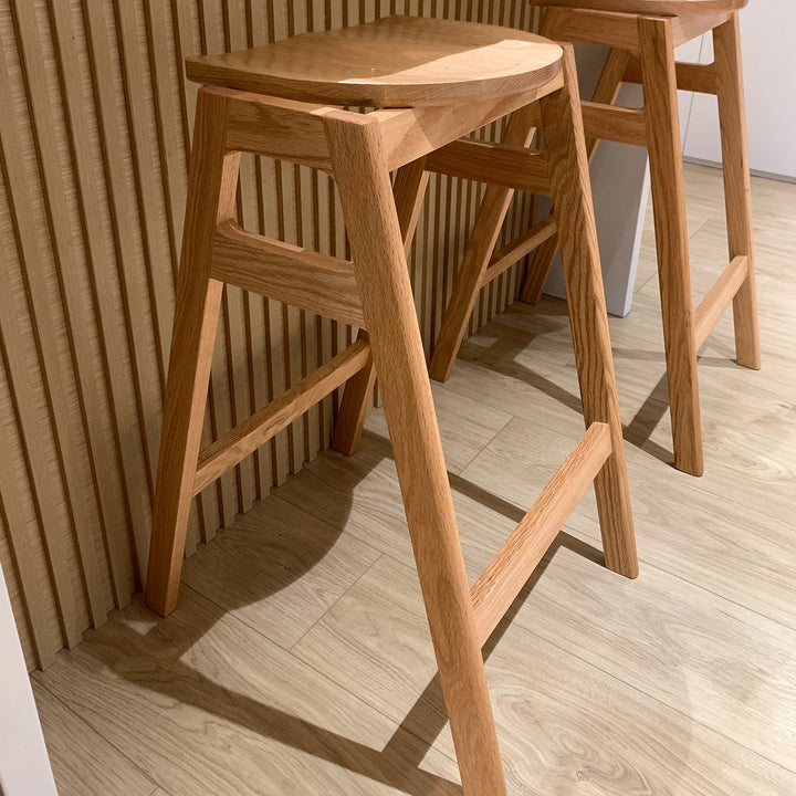Scandinavian Oak Wood Stackable Bar Stool STACKO