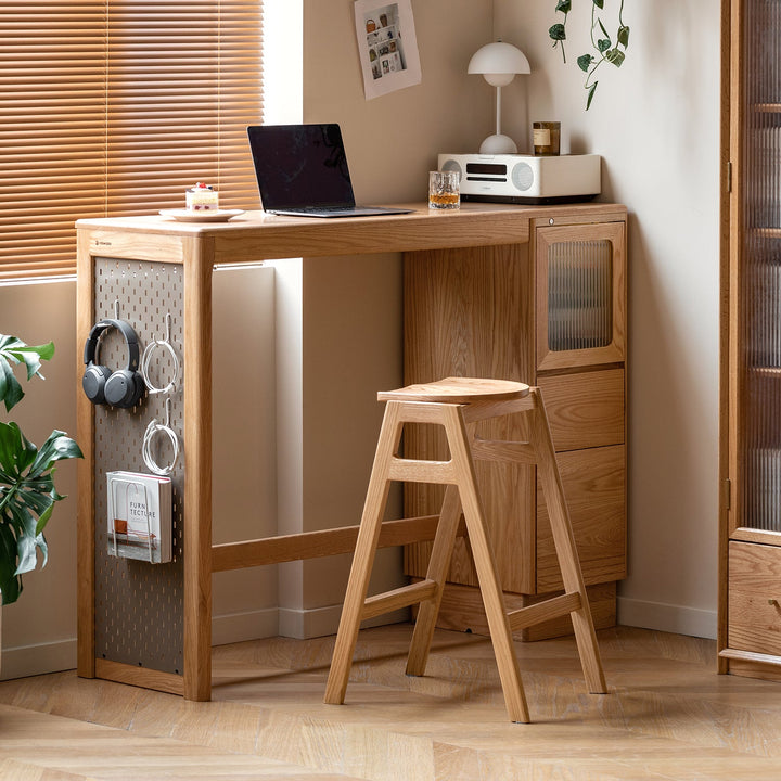 Scandinavian Oak Wood Stackable Bar Stool STACKO