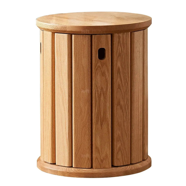 Scandinavian Oak Wood Stackable Stool HARVEST