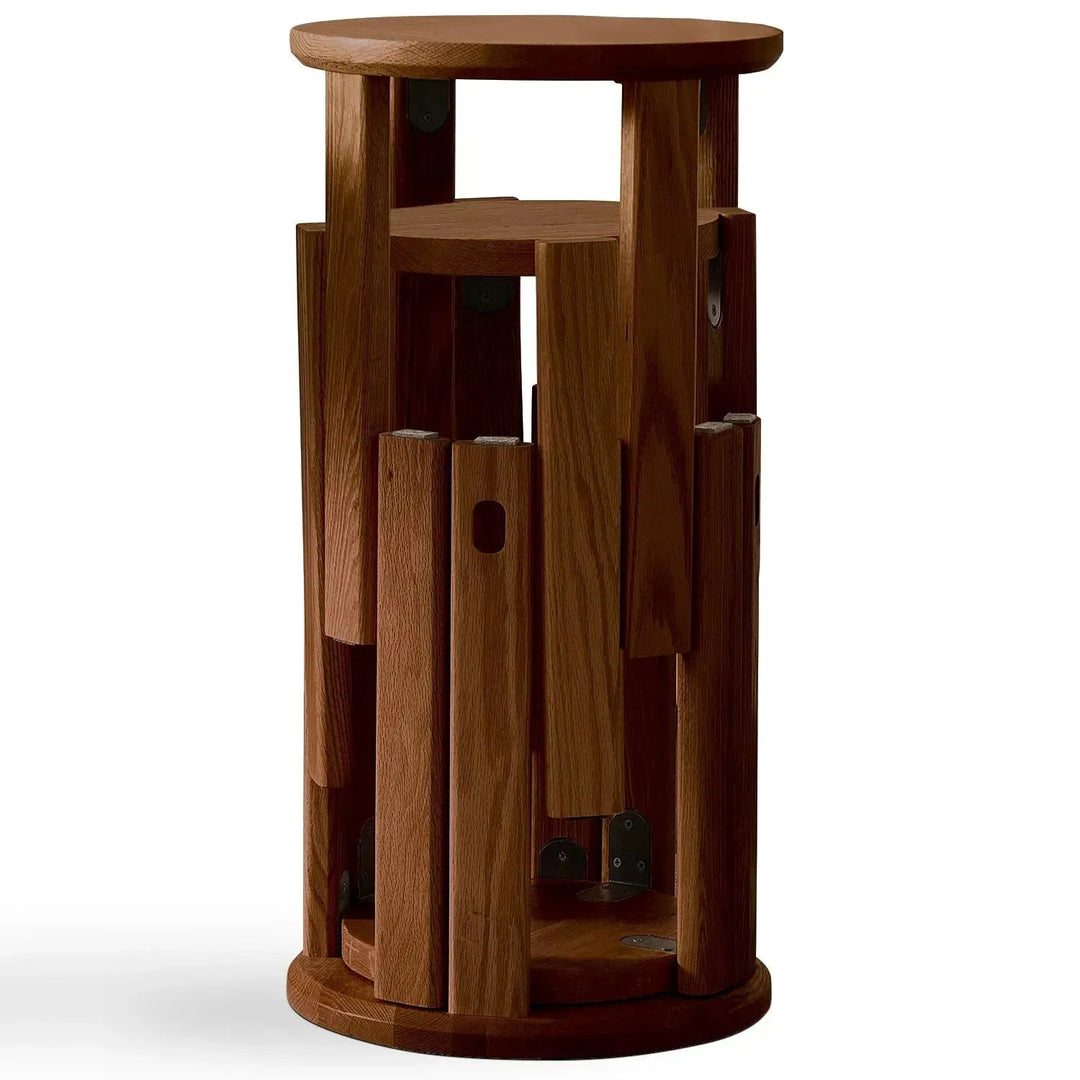 Scandinavian Oak Wood Stackable Stool HARVEST