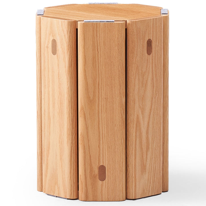 Scandinavian Oak Wood Stackable Stool Side Table 2pcs Set STACKA