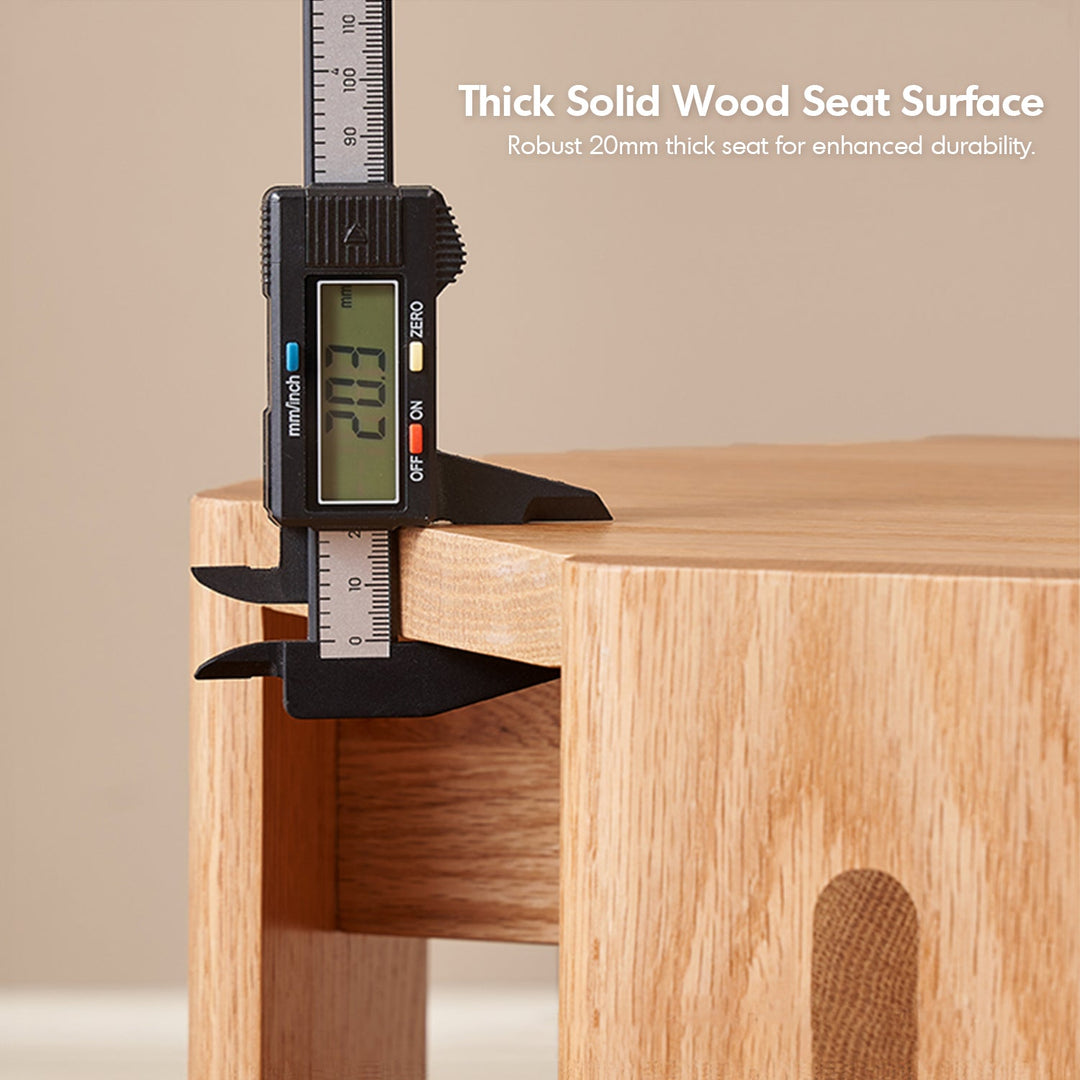 Scandinavian Oak Wood Stackable Stool Side Table 2pcs Set STACKA