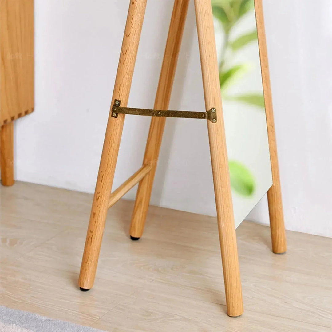 Scandinavian Oak Wood Standing Floor Mirror PREMIUM