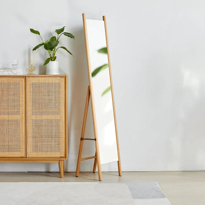 Scandinavian Oak Wood Standing Floor Mirror PREMIUM