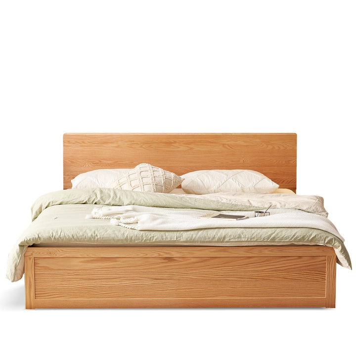 Scandinavian Oak Wood Storage Bed SHELTER