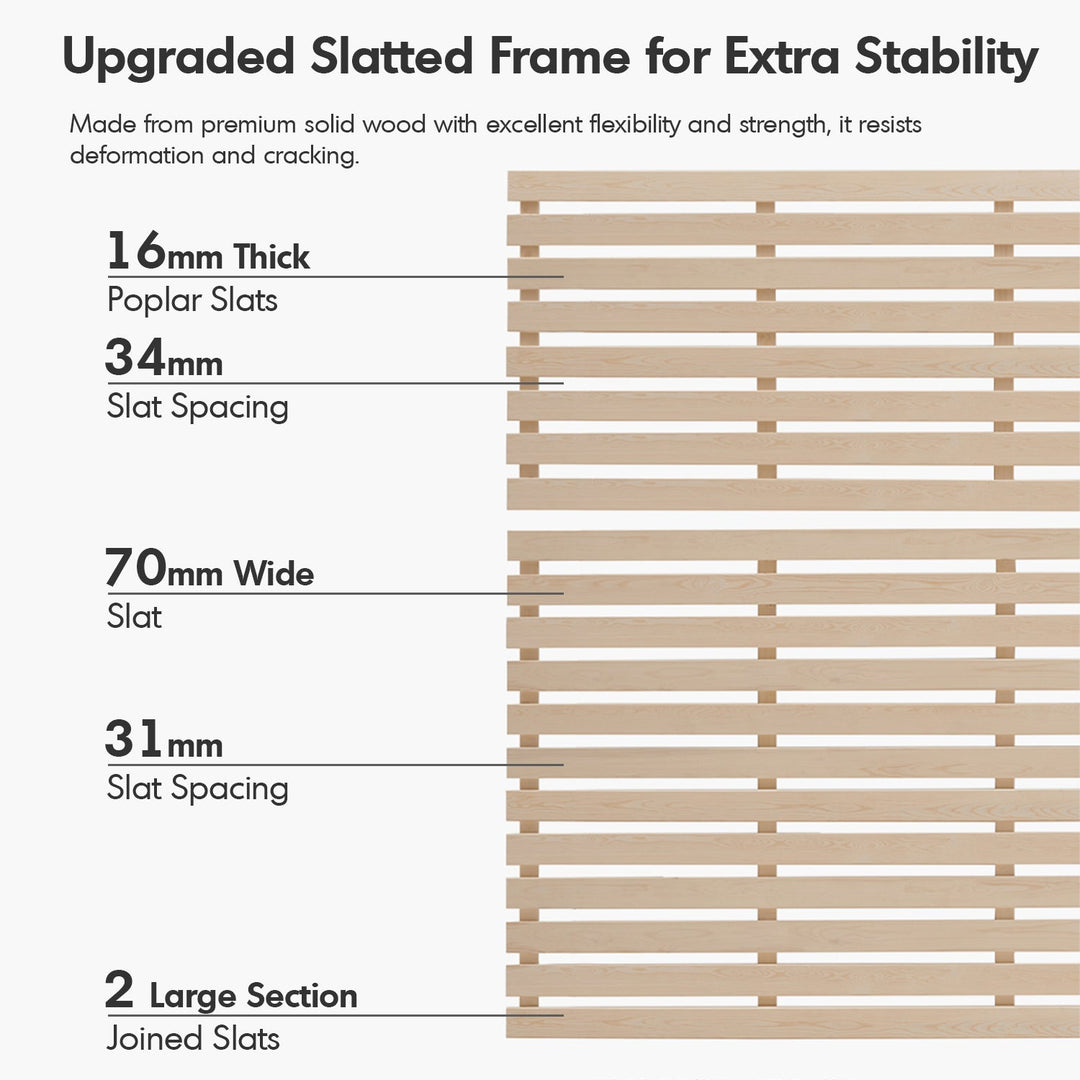 Scandinavian Oak Wood Storage Bed SHELTER
