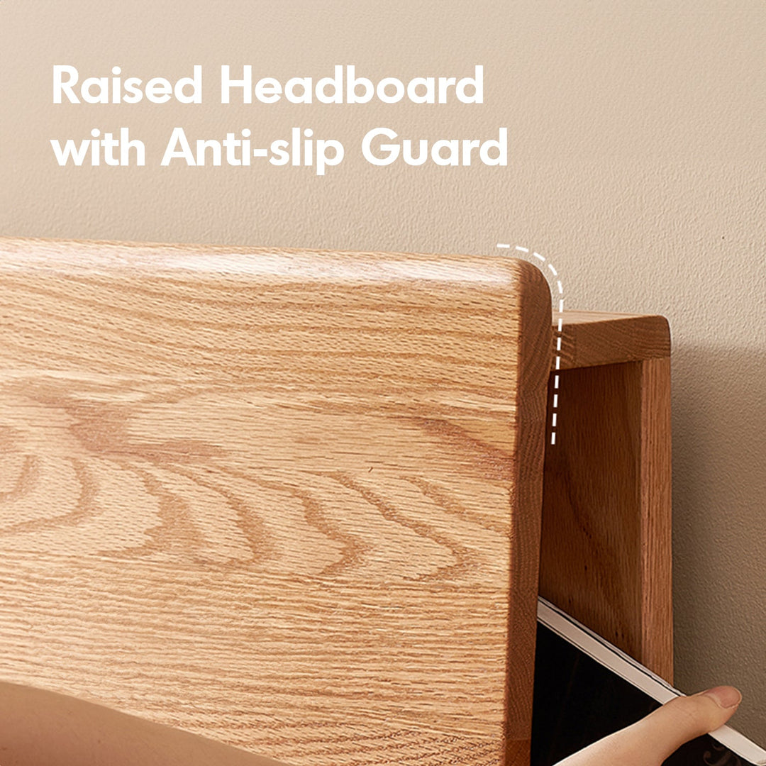 Scandinavian Oak Wood Storage Bed SHELTER