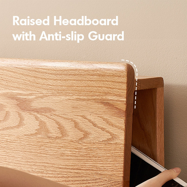 Scandinavian Oak Wood Storage Bed SHELTER