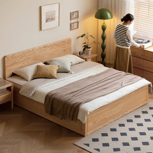 Scandinavian Oak Wood Storage Bed SOLACE Good to Know Preview-1