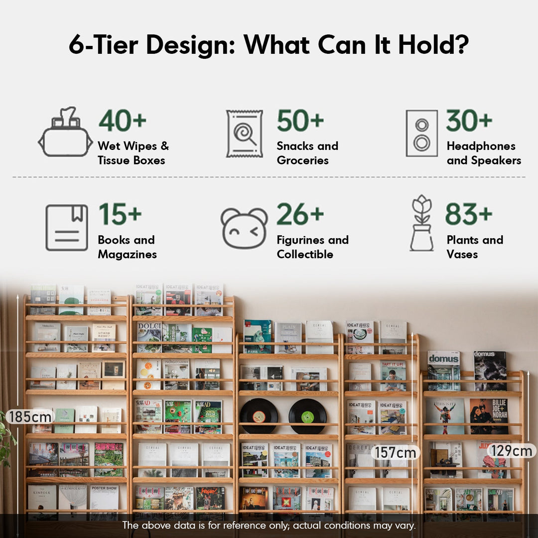 Scandinavian Oak Wood Wall Shelf Bookshelf SPIRE