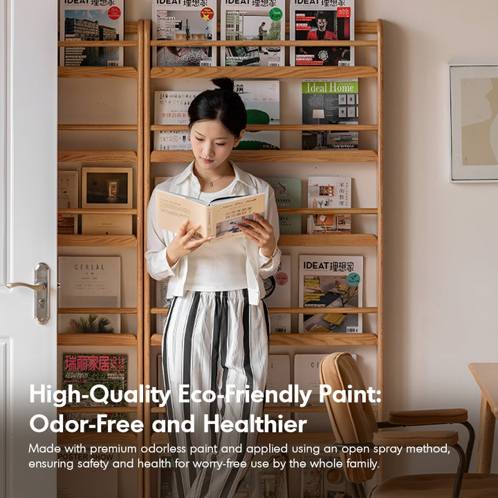 Scandinavian Oak Wood Wall Shelf Bookshelf SPIRE