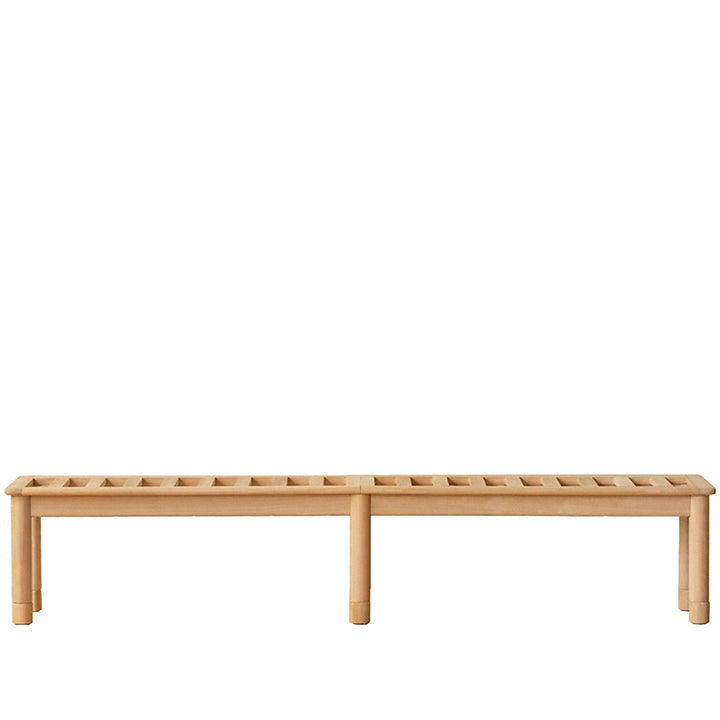 Scandinavian poplar wood extended splicing bed frame with mattress sela detail 5.
