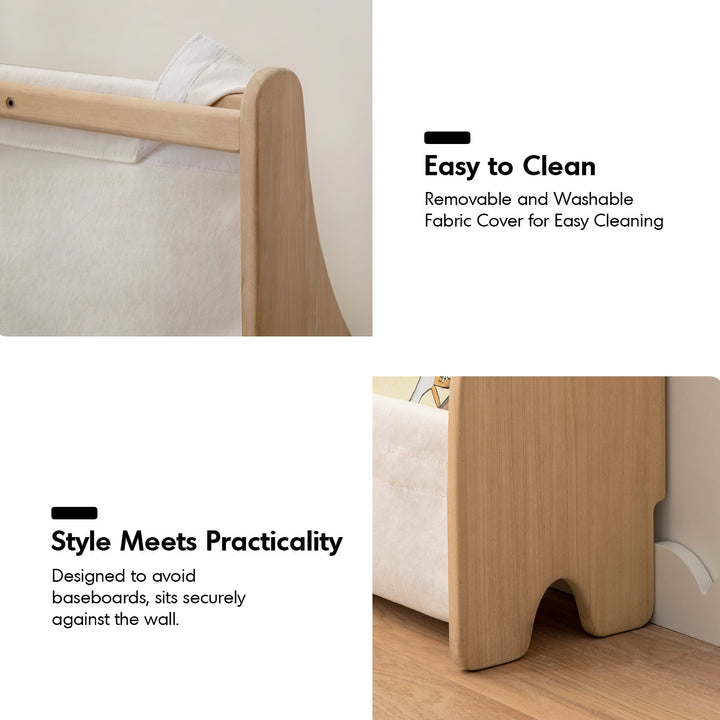 Scandinavian Poplar Wood Kids Bookshelf 4 Layers LUNA