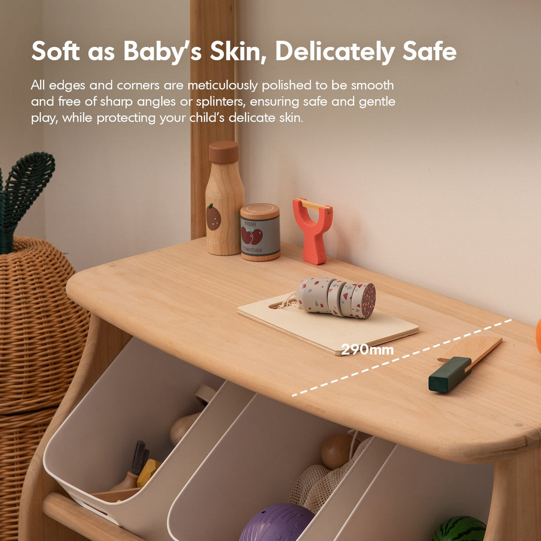 Scandinavian Poplar Wood Kids Cabinet LUNA