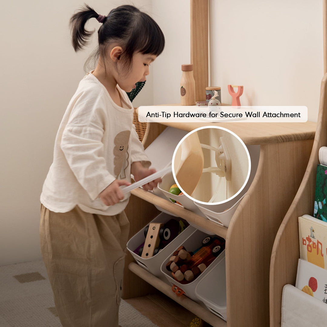 Scandinavian Poplar Wood Kids Cabinet LUNA