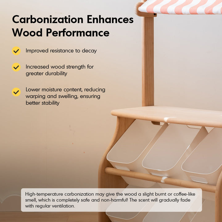 Scandinavian Poplar Wood Kids Cabinet LUNA