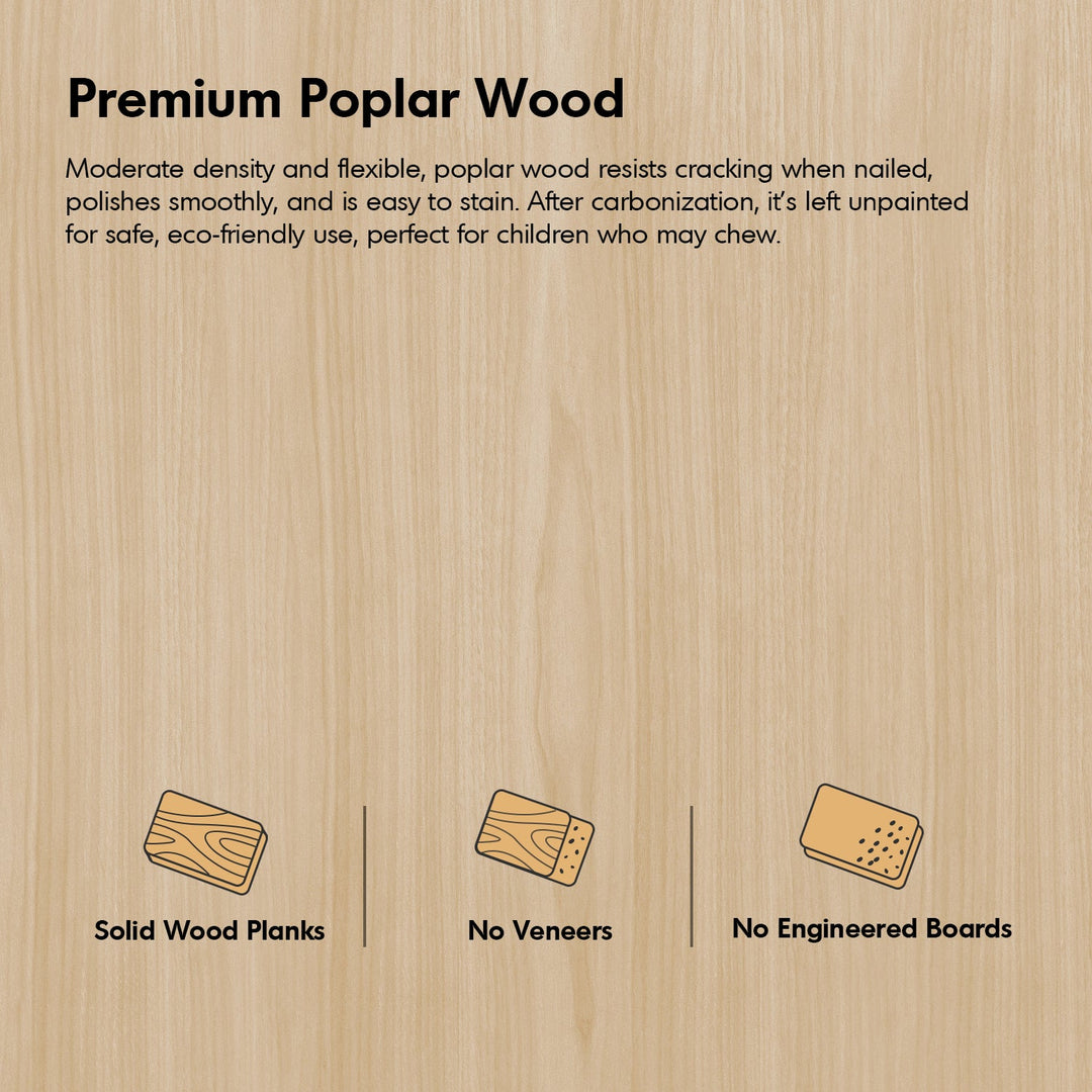 Scandinavian Poplar Wood Kids Cabinet LUNA