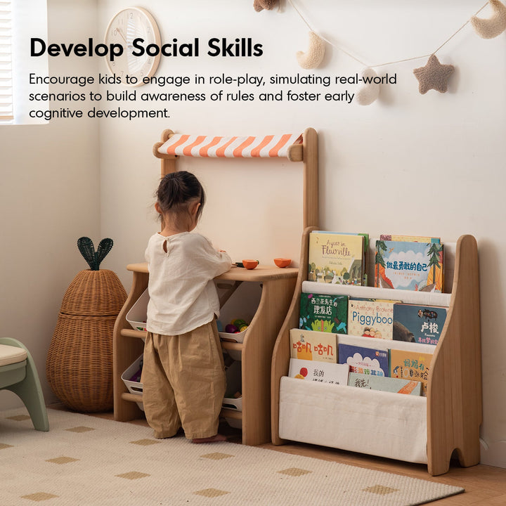 Scandinavian Poplar Wood Kids Cabinet LUNA