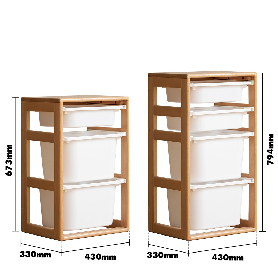 Scandinavian Poplar Wood Kids Storage Drawer Cabinet CUBBY