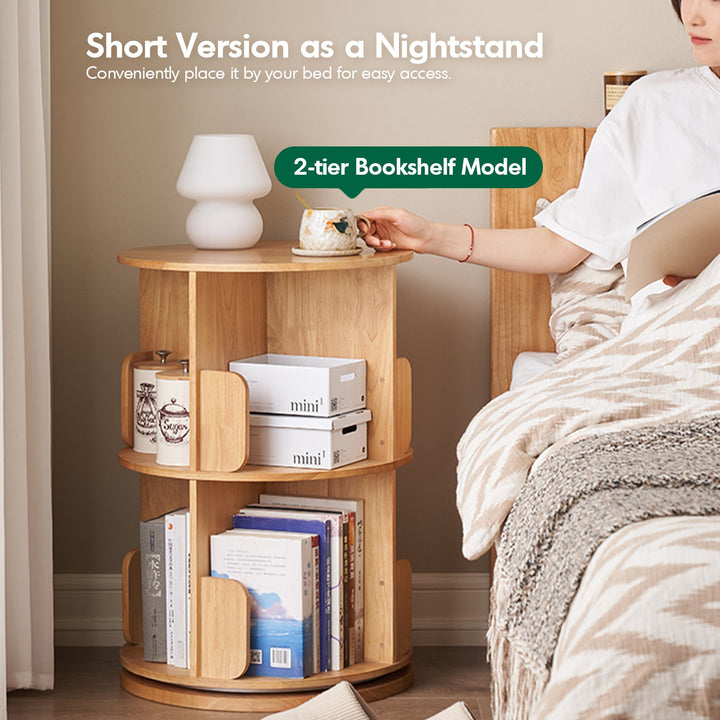 Scandinavian Rubber Wood Revolving Bookshelf IRELAND