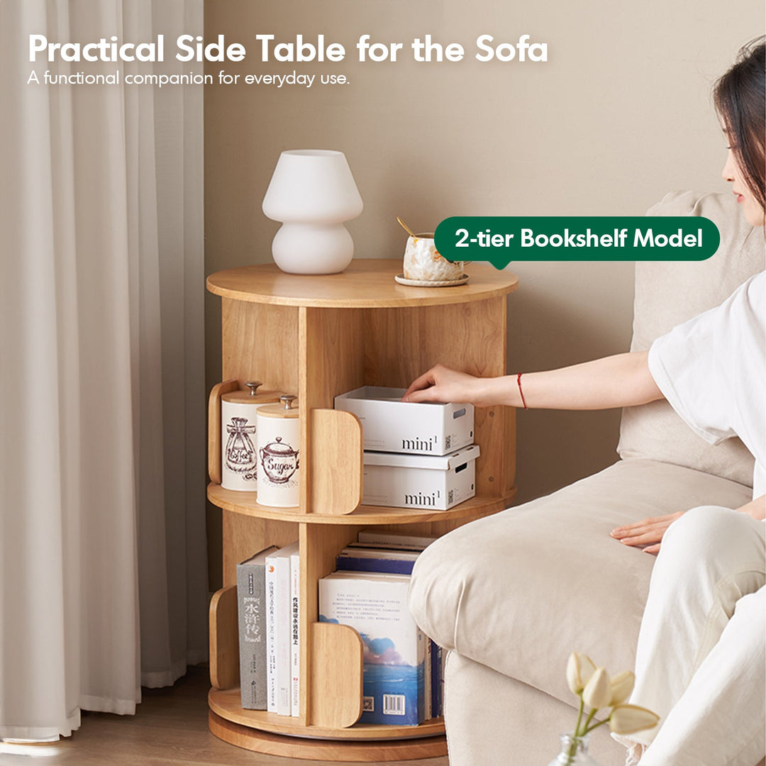 Scandinavian Rubber Wood Revolving Bookshelf IRELAND