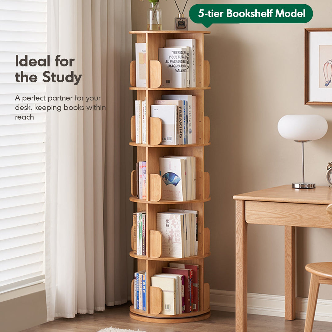 Scandinavian Rubber Wood Revolving Bookshelf IRELAND