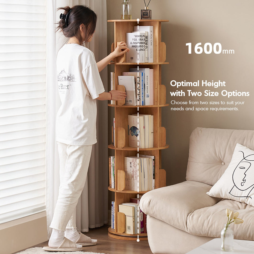 Scandinavian Rubber Wood Revolving Bookshelf IRELAND