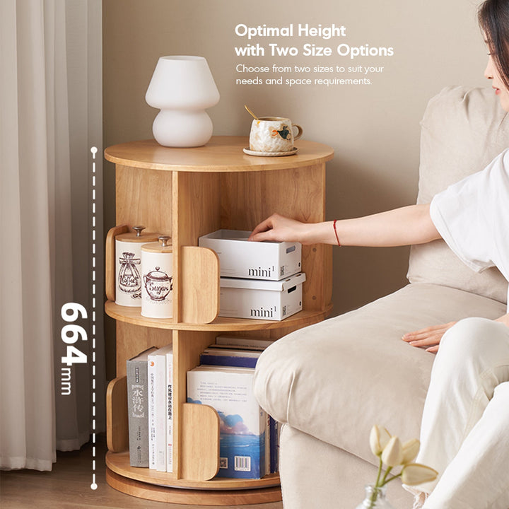 Scandinavian Rubber Wood Revolving Bookshelf IRELAND