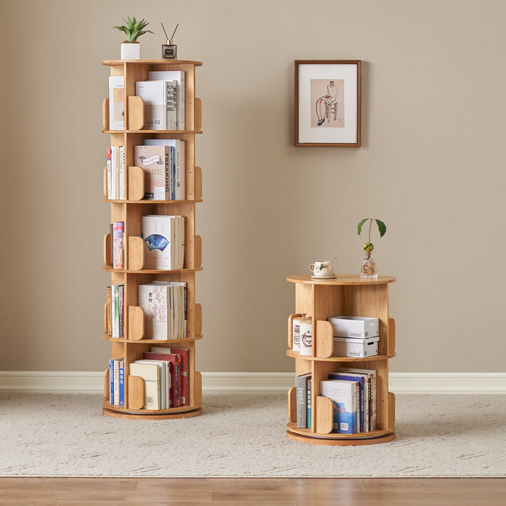 Scandinavian Rubber Wood Revolving Bookshelf IRELAND