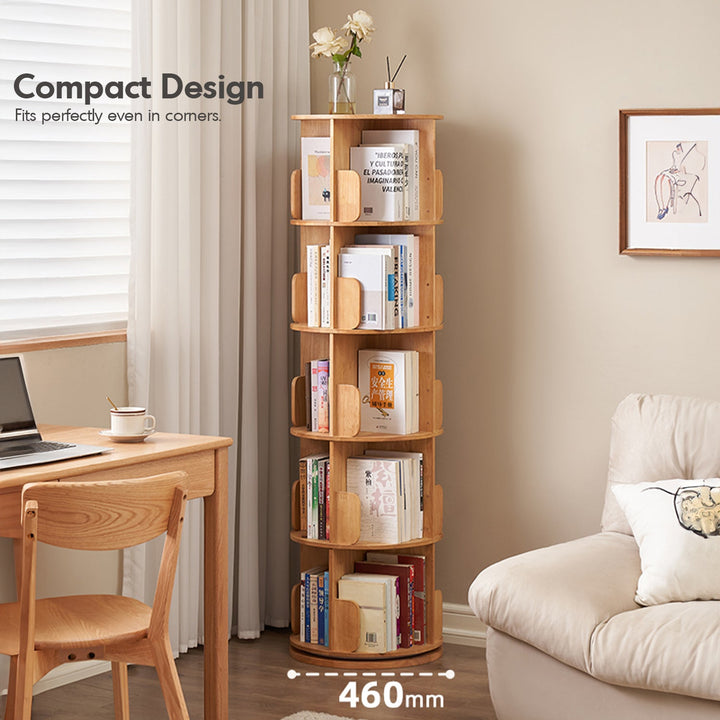 Scandinavian Rubber Wood Revolving Bookshelf IRELAND