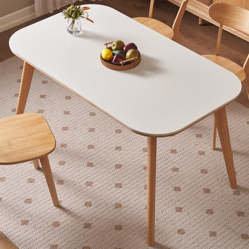 Scandinavian Rubber Wood Sintered Stone Dining Table TERRA More Details and Instruction