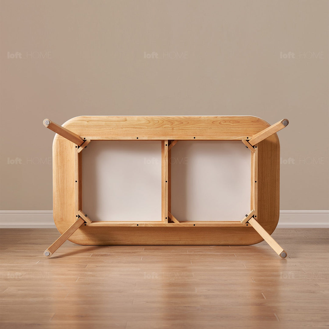 Scandinavian Rubber Wood Sintered Stone Dining Table TERRA