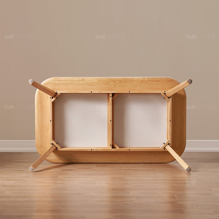 Scandinavian Rubber Wood Sintered Stone Dining Table TERRA