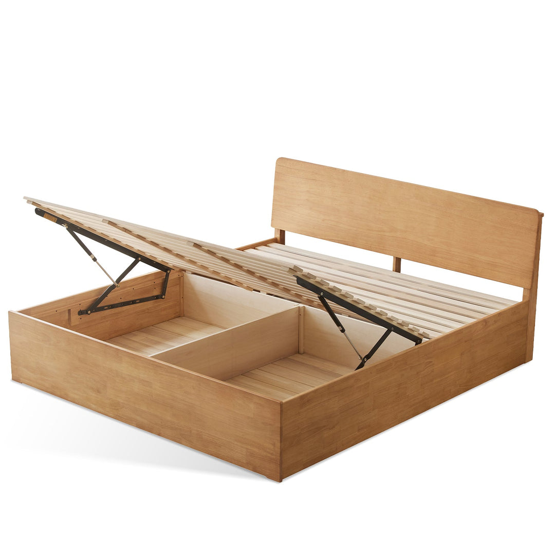 Scandinavian Rubber Wood Storage Bed BASE