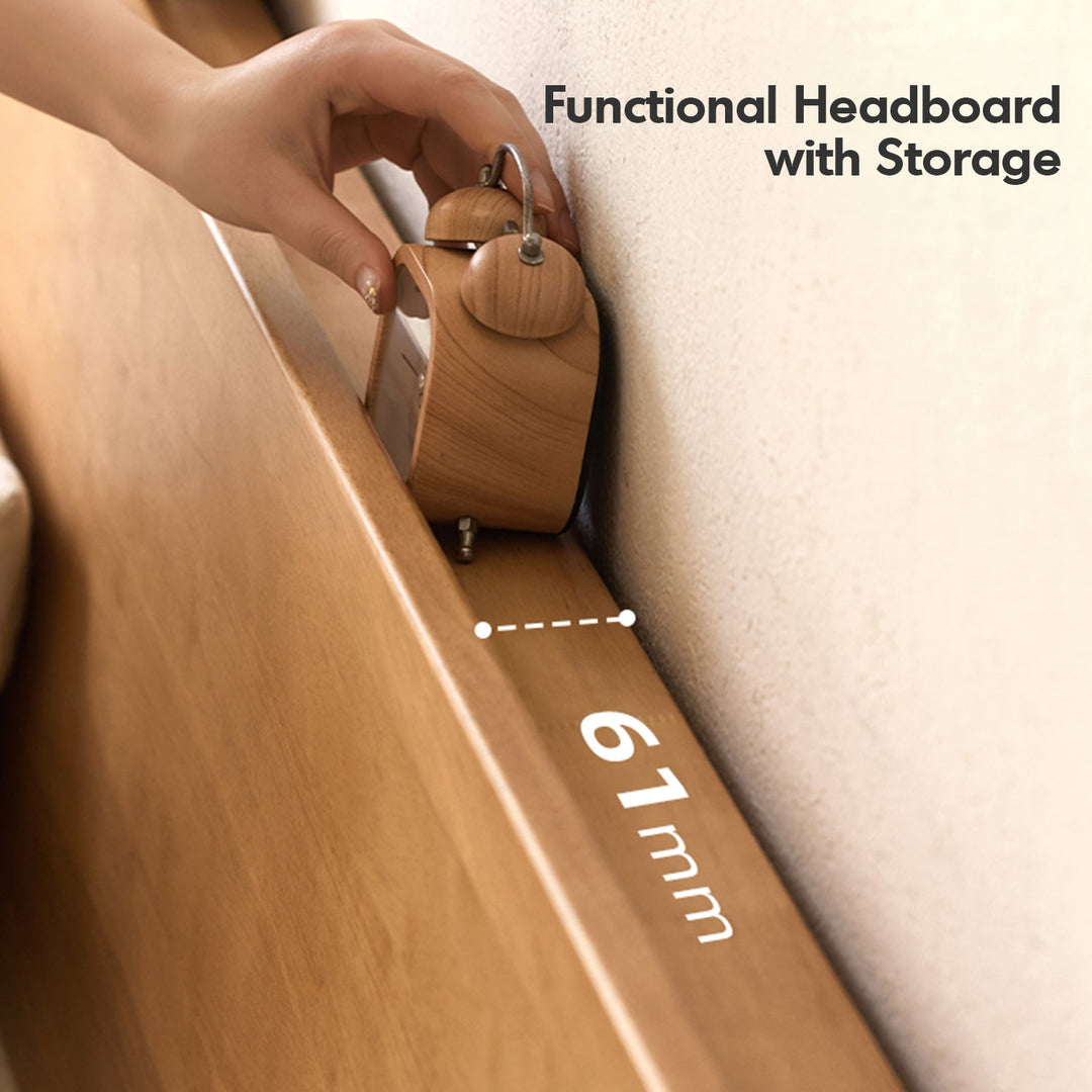 Scandinavian Rubber Wood Storage Bed BASE