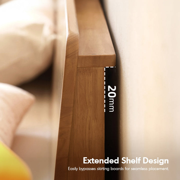 Scandinavian Rubber Wood Storage Bed BASE