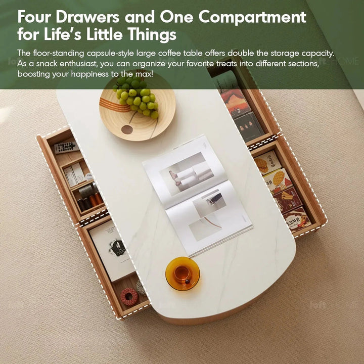 Scandinavian sintered stone coffee table wendel conceptual design.