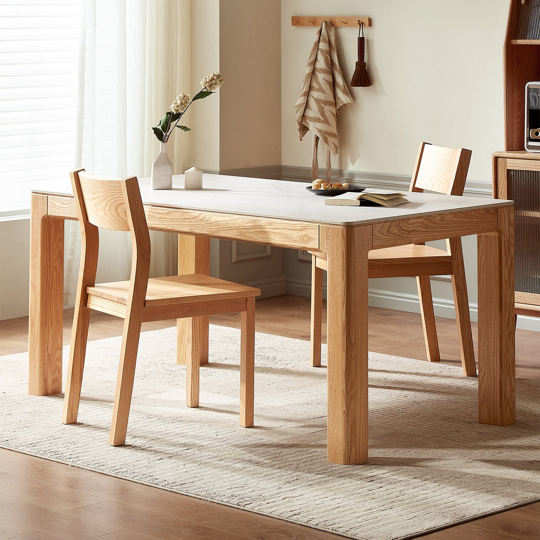 Scandinavian sintered stone dining table hulk primary product view.