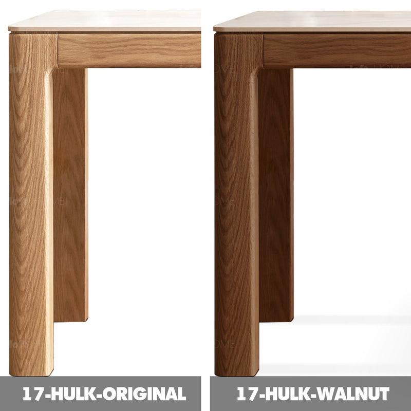 Scandinavian sintered stone dining table hulk color swatches.