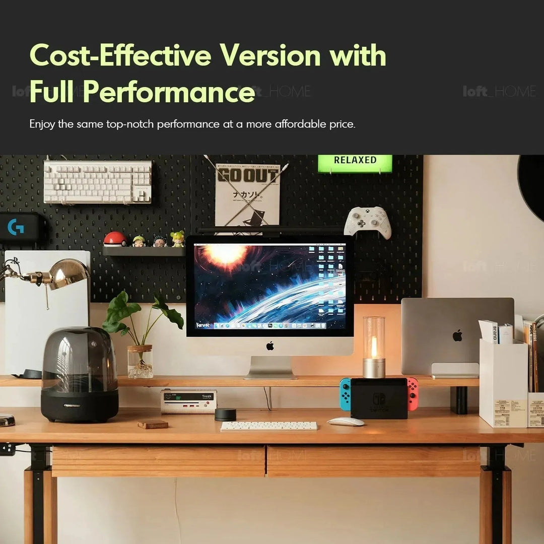 Scandinavian Sintered Stone Electric Height Adjustable Study Table ENCHANTED