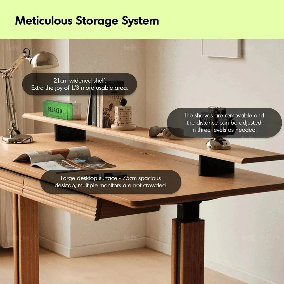 Scandinavian Sintered Stone Electric Height Adjustable Study Table ENCHANTED