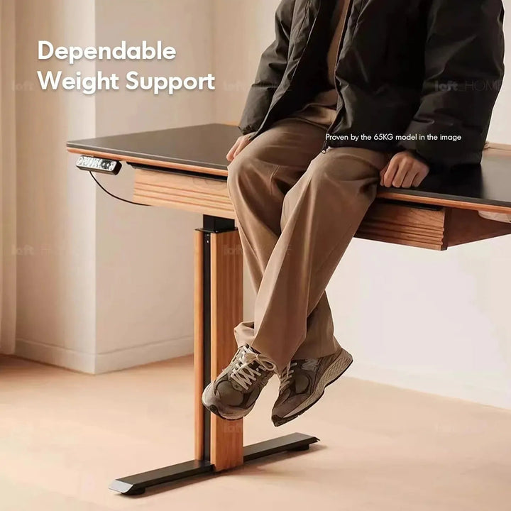 Scandinavian Sintered Stone Electric Height Adjustable Study Table ENCHANTED