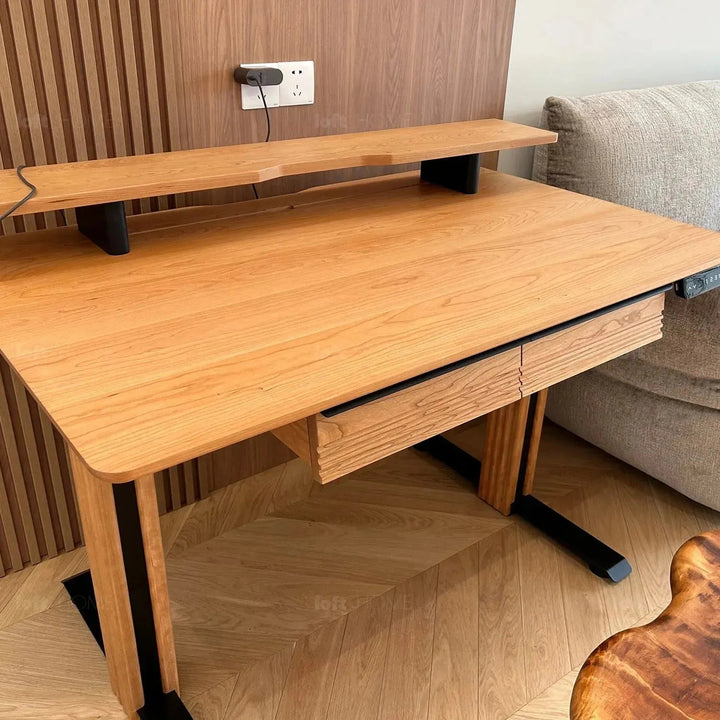 Scandinavian Sintered Stone Electric Height Adjustable Study Table ENCHANTED