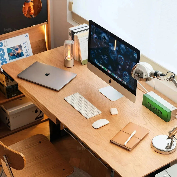 Scandinavian Sintered Stone Electric Height Adjustable Study Table ENCHANTED