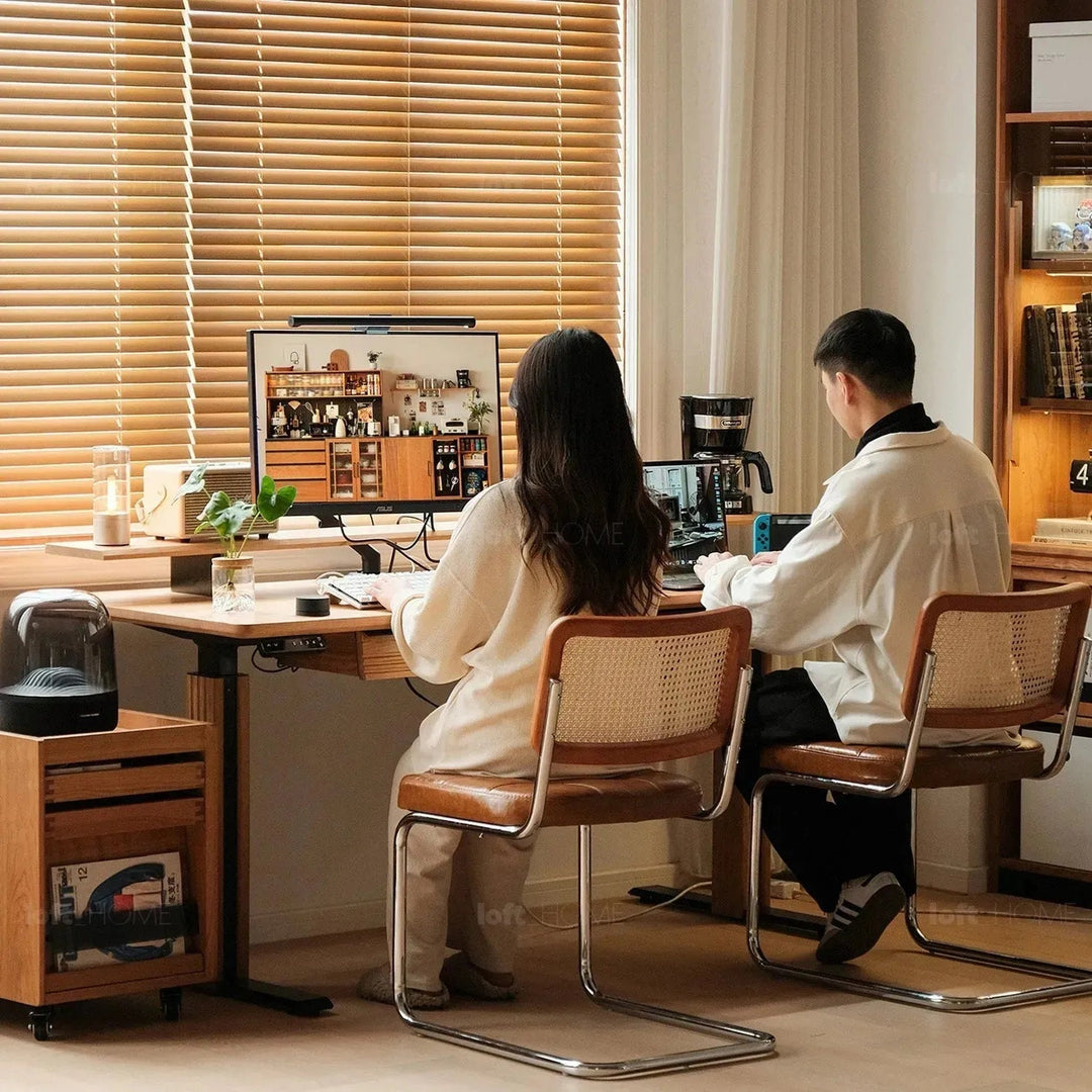 Scandinavian Sintered Stone Electric Height Adjustable Study Table ENCHANTED