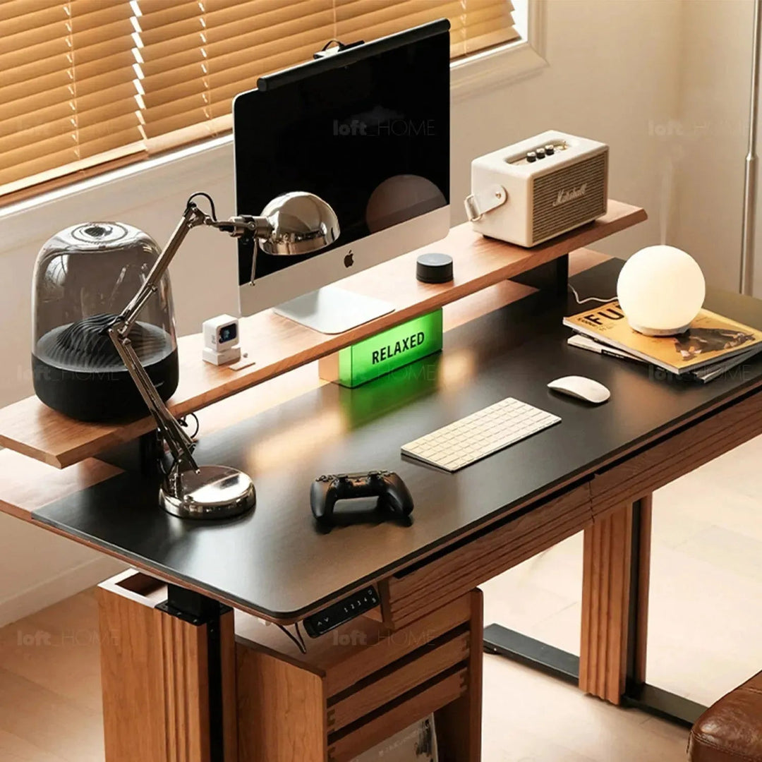 Scandinavian Sintered Stone Electric Height Adjustable Study Table ENCHANTED