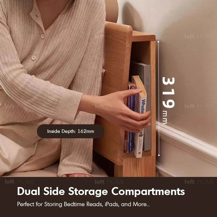 Scandinavian Oak Wood Bed APERTURE