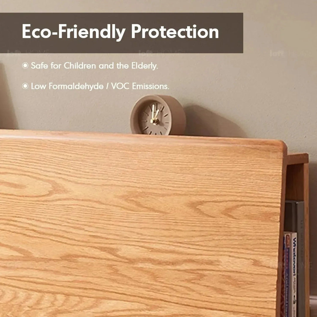 Scandinavian Oak Wood Bed APERTURE