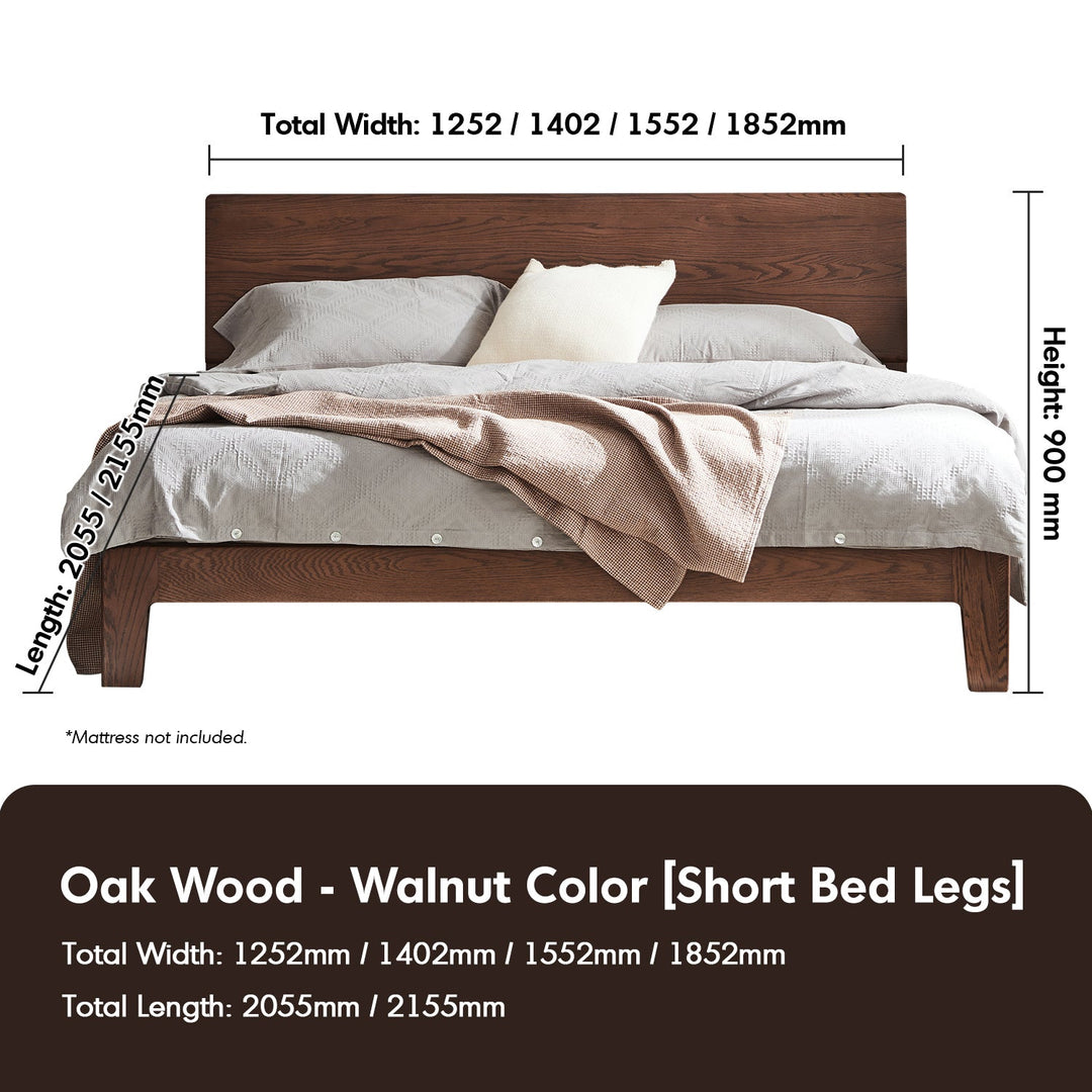 Scandinavian Oak Wood Bed APERTURE