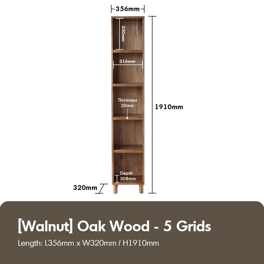 Scandinavian oak wood bookshelf gerin detail 2.